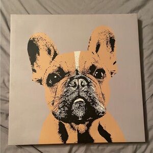 French Bulldog Canvas Wall Art in Black and Tan